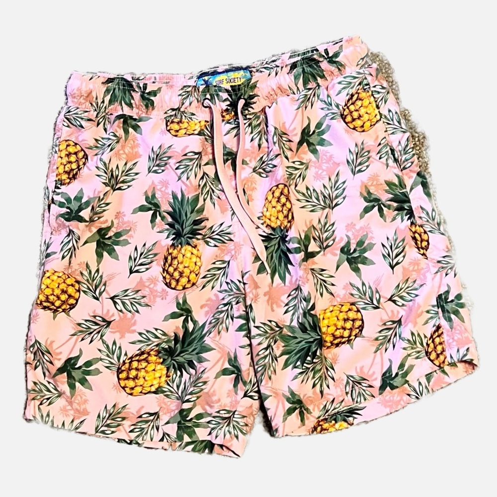 💋3/$20💋Surf Society Pineapple Swim Trunks